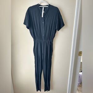Lululemon Athletica Black Short Sleeve Jumpsuit